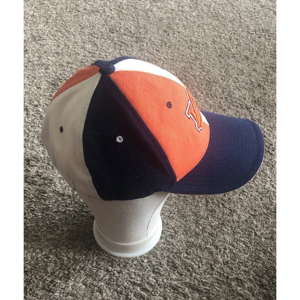 Vintage Auburn Tigers AU 90s Retro Orange Blue White Fitted 7 1/4 Zephyr Russia